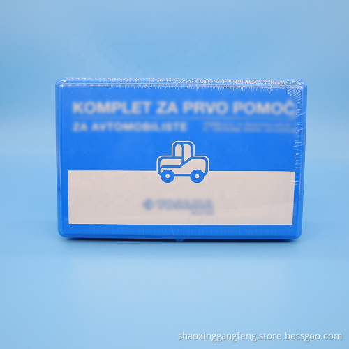 China wholesale blue color storage medical equipment safety first aid kit emergency box